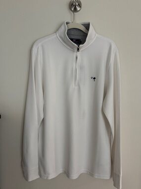 NWT Vineyard Vines Saltwater Quarter Zip Pullover White Medium